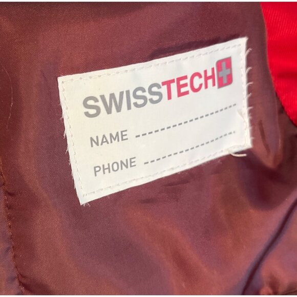 SwissTech Red & Burgundy Hooded Jacket XXL/2XG With Zippered Pockets 78e - Picture 10 of 11